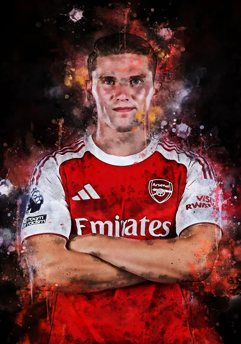 Viktor Gyokeres Arsenal poster con telaio in legno da MasterInkArt
