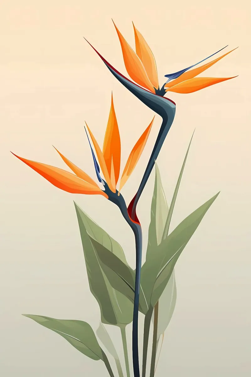 Fiori di uccello del paradiso poster da Jose