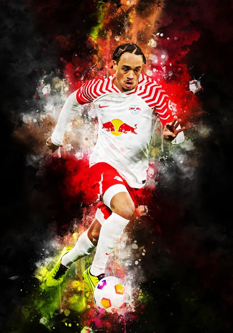 Xavi Simons poster con telaio in legno da MasterInkArt