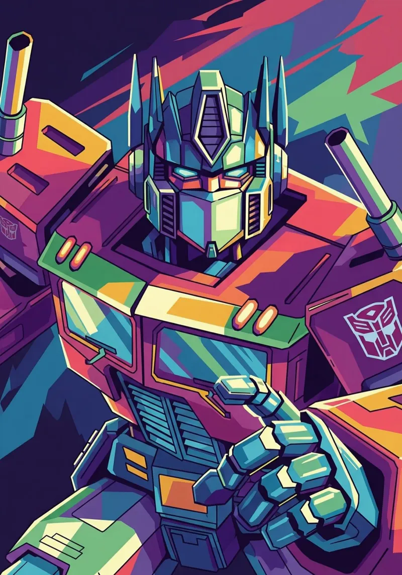 Optimus Prime WPAP art #2 poster con telaio in plastica da Hantamrata