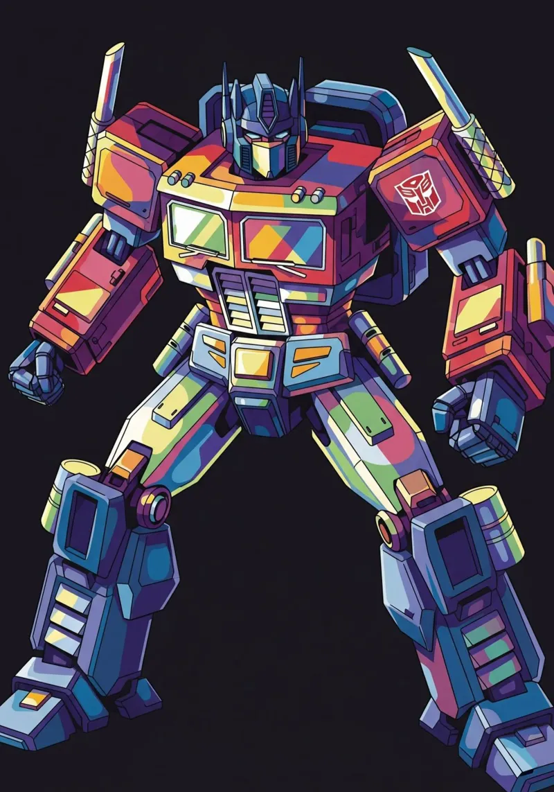 Optimus Prime WPAP art #3 poster con telaio in plastica da Hantamrata