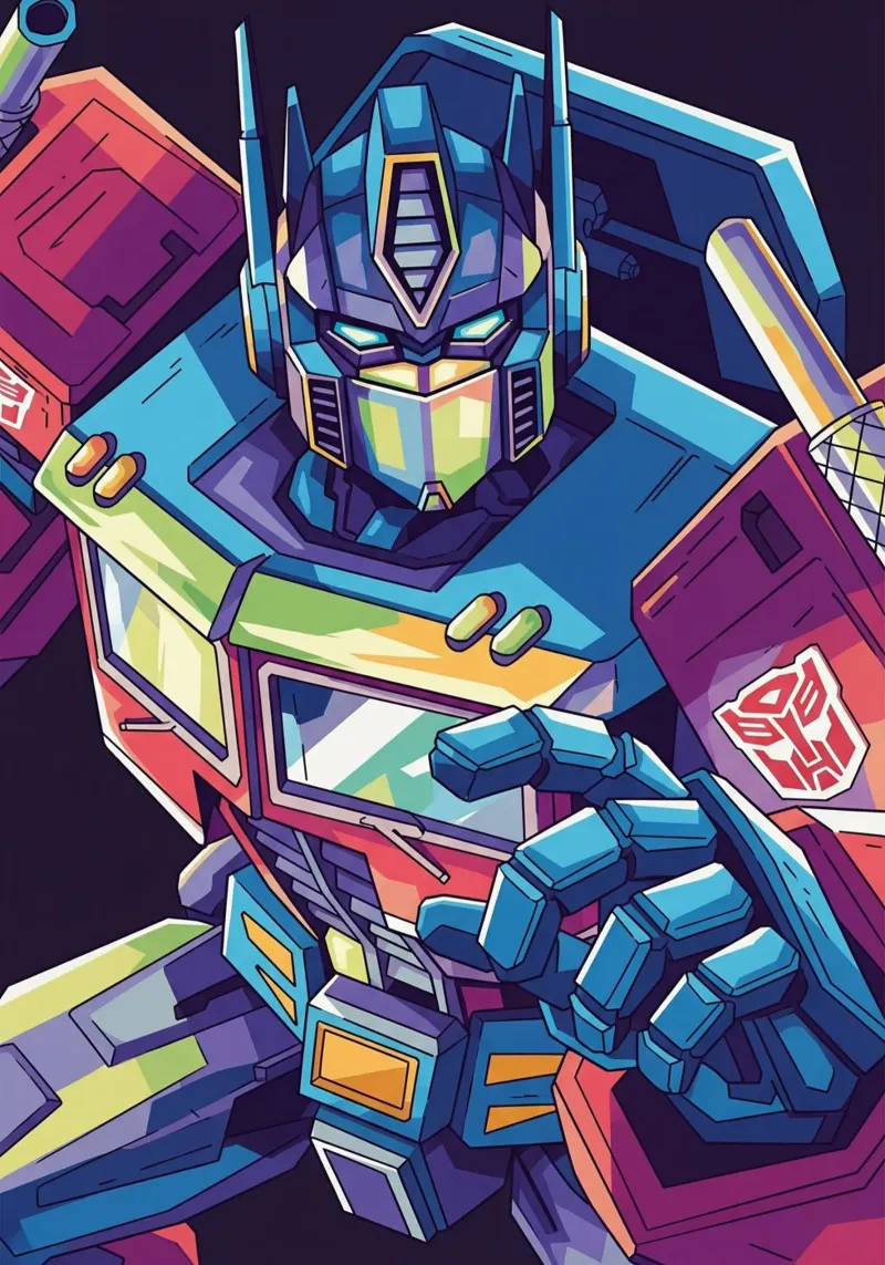 Optimus Prime WPAP art #5 poster da Hantamrata
