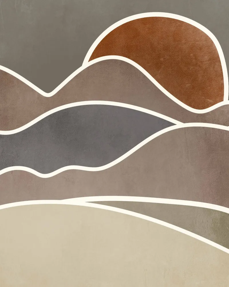 sunset layers of clouds poster with plastic frame by pastel color shape
