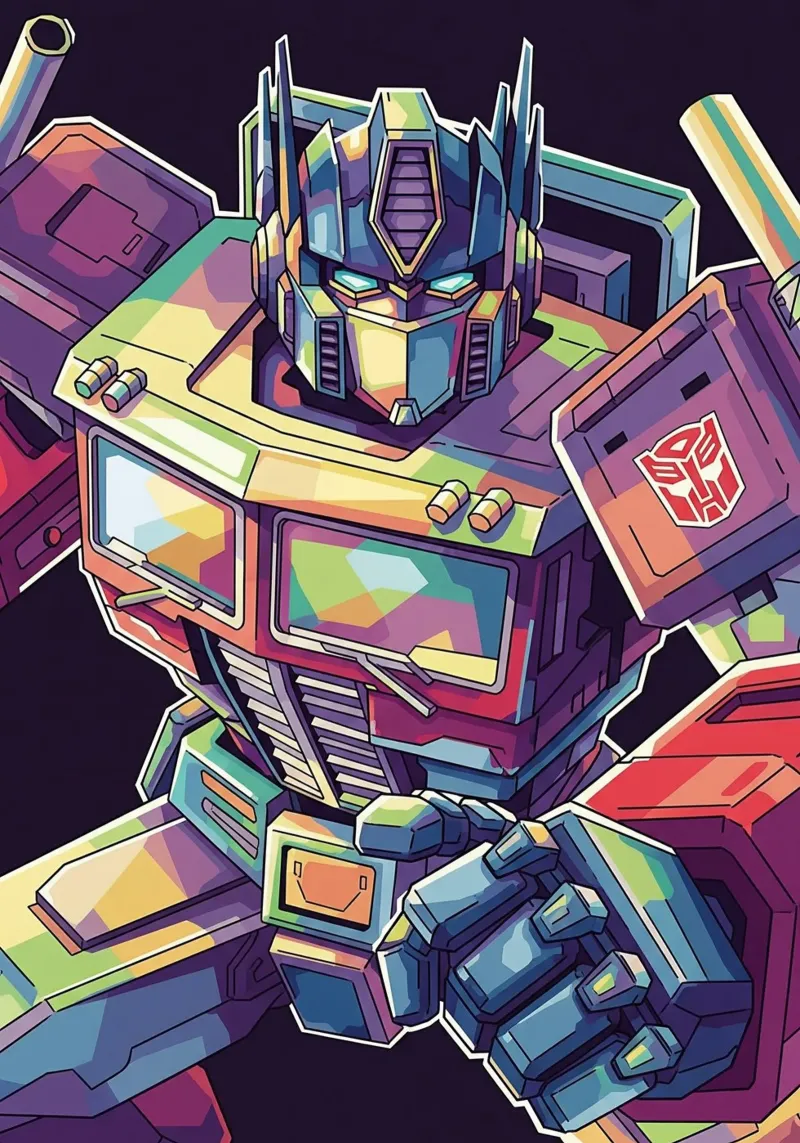 Optimus Prime WPAP art #7 poster con telaio in plastica da Hantamrata