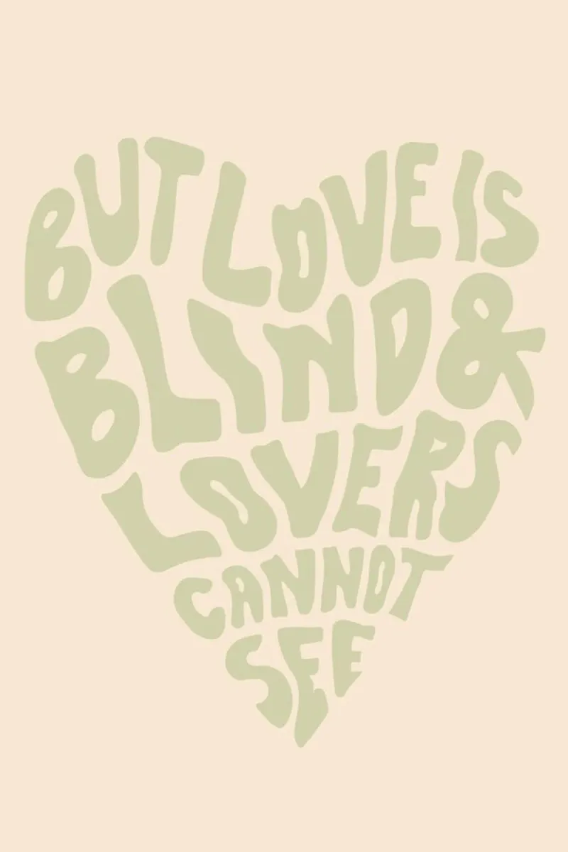 ma l'amore è cieco poster con telaio in plastica da art quots shop