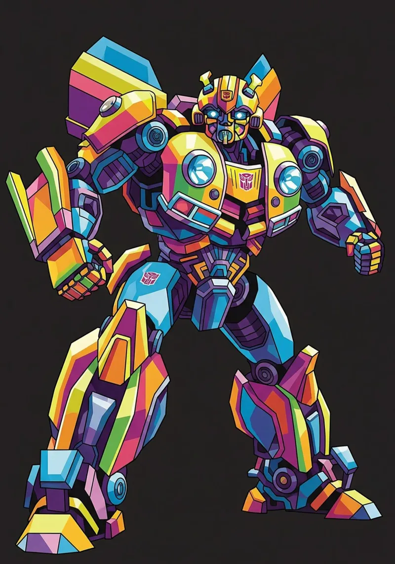 Bumblebee - Transformers nº 2 poster con marco de madera de Hantamrata