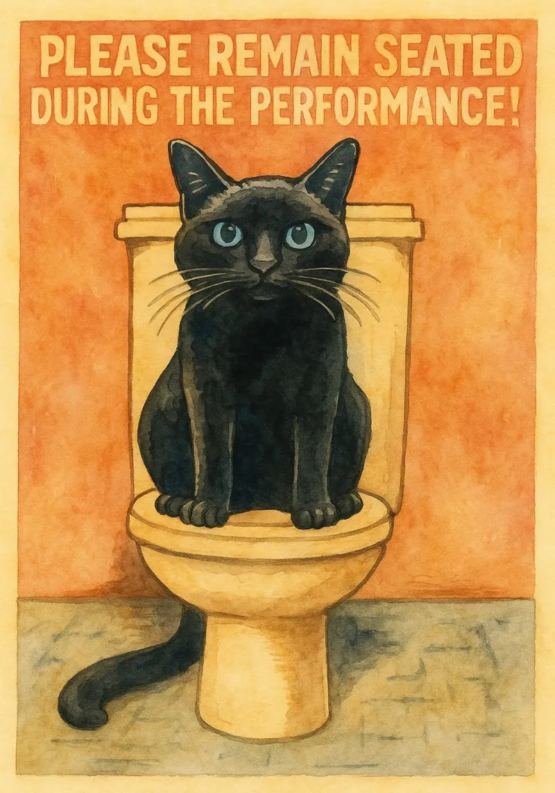 please remain seated during the performance canvas with Floater frame by mompunks