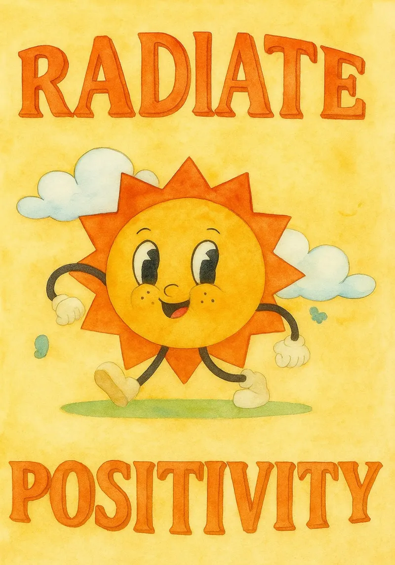 irradiare positivamente la luce del sole poster da mompunks