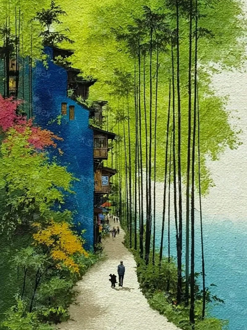 walking through the nature poster con telaio in alluminio da melts