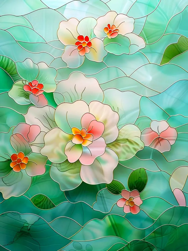 water surface full of flowers poster con telaio in plastica da carsa