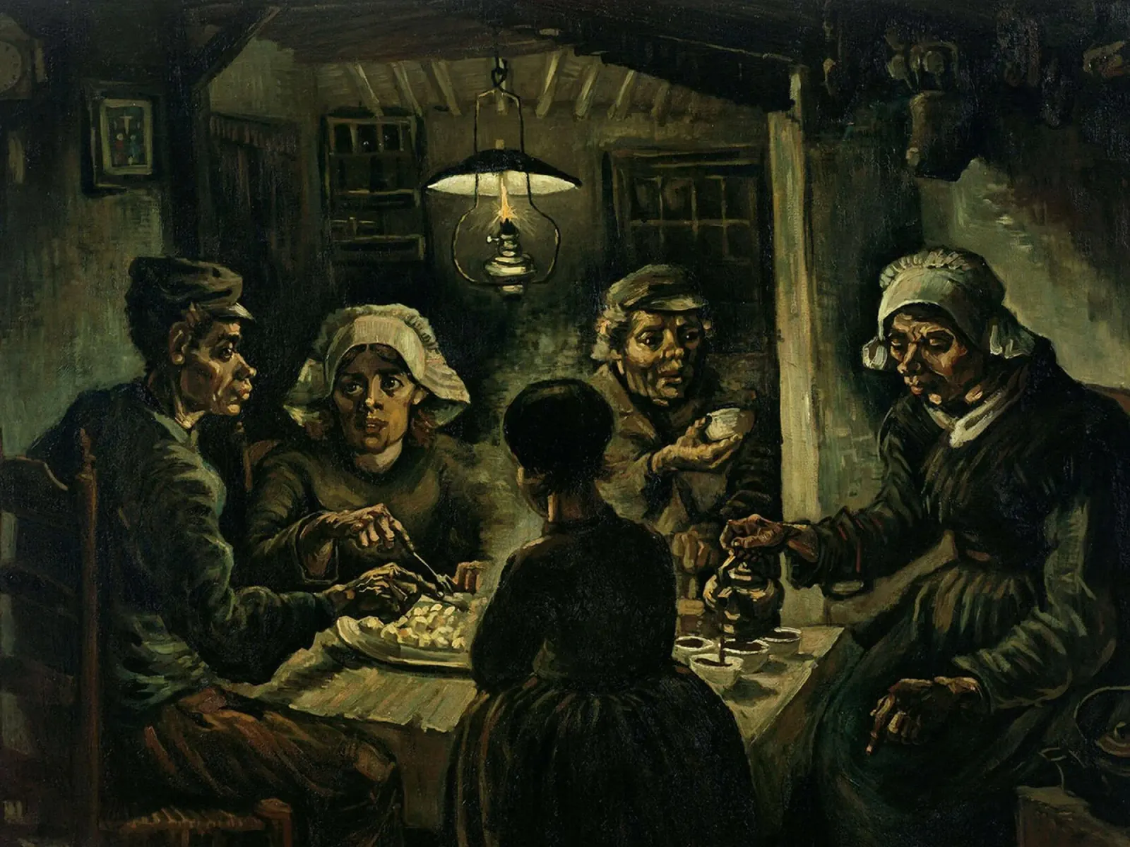 I mangiatori di patate, 1885 poster con telaio in plastica da Christopher Soto