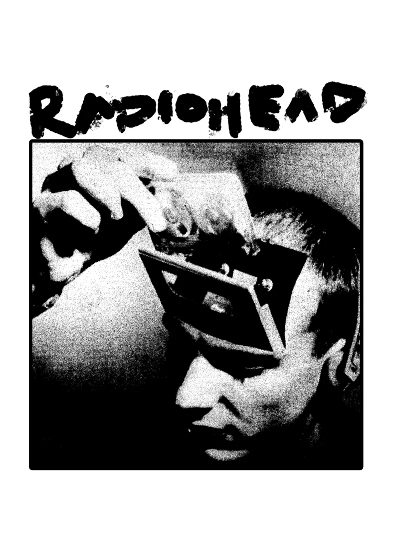 Head Is Memory - Banda Radiohead poster con marco de madera de https://www.juniqe.com/uk/shop/Henndraws