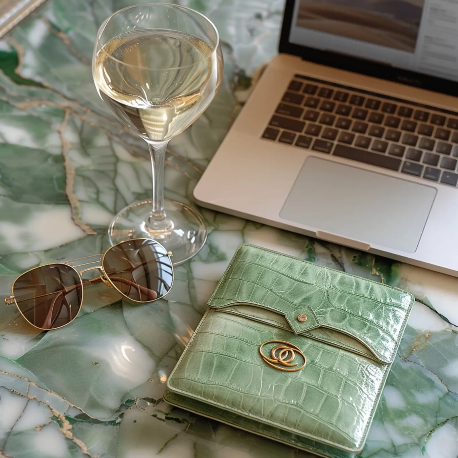 Marmo e menta tela con Cornice a cassetta da StillVibe Home