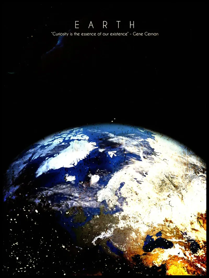 Terra poster con telaio in legno da David Müller