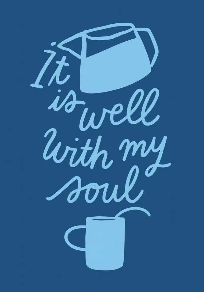 It Is Well With My Soul - Impresión artística espiritual lienzo con Marco flotante de vintagepod