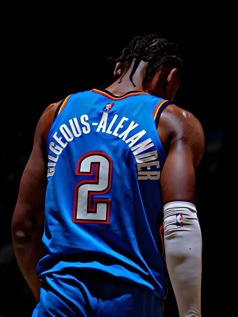 Gilgeous-Alexander poster con telaio in legno da Low poly art