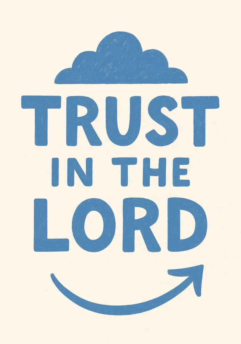Trust in the Lord - Cloud and Arrow Christian Art poster with aluminum frame by vintagepod