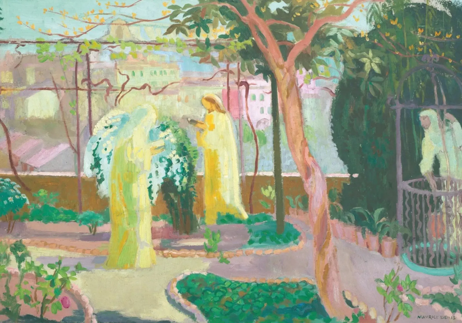 Maurice Denis Jardín de los Olivos Nabis Art Print poster con marco de aluminio de vintagepod