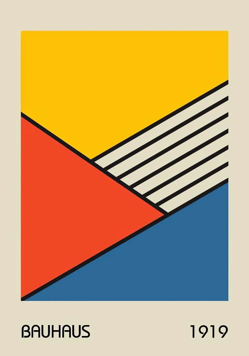 Bauhaus 1919 poster con telaio in alluminio da Brooke