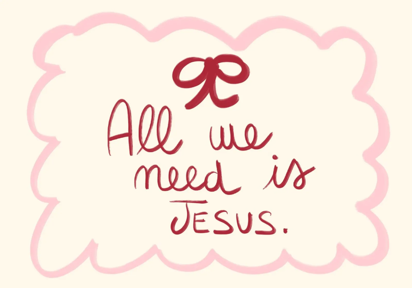 "Poster cristiano "All We Need Is Jesus poster con telaio in legno da vintagepod
