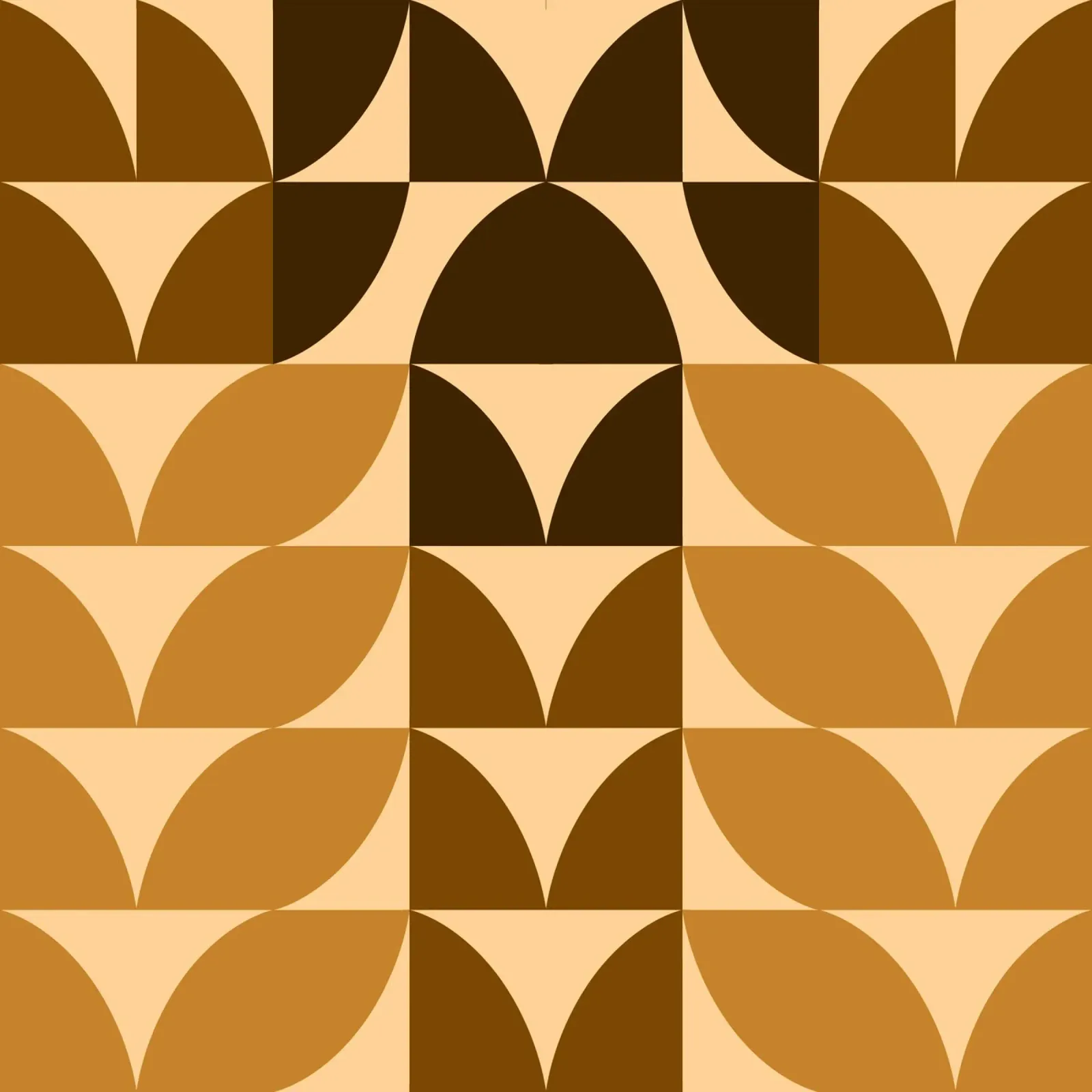Foglie d'autunno geometriche astratte poster con telaio in plastica da MirimoArt