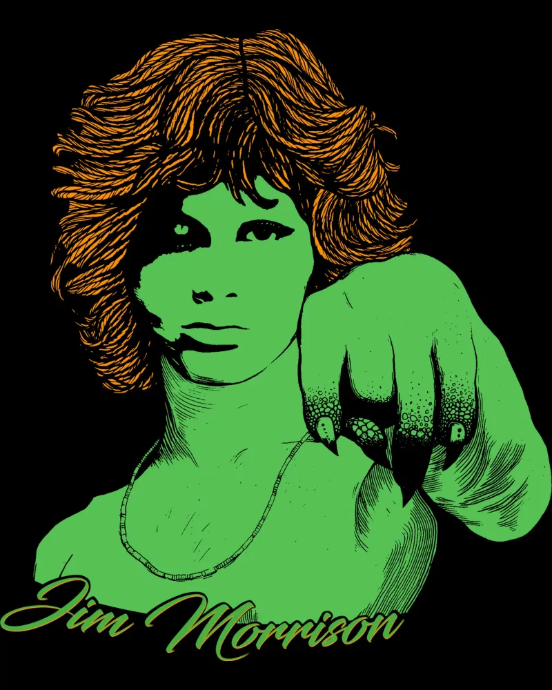 silueta estilo jim morriso poster de mannys_artt