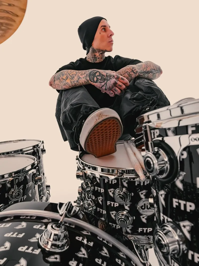 Travis Barker Blink 182 poster with aluminum frame by Musadad Shop