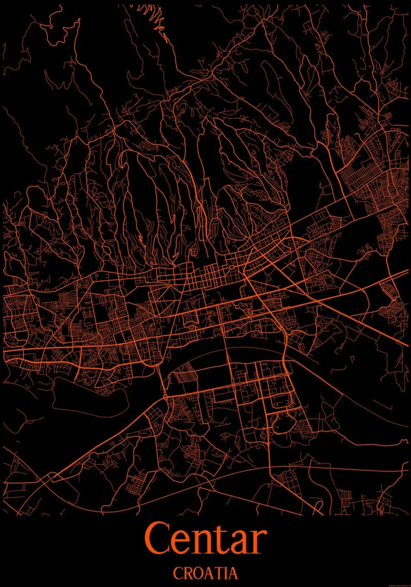 Centar poster con telaio in alluminio da MiMap