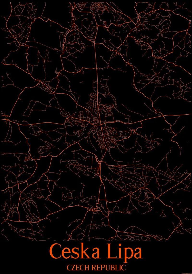 Ceska Lipa poster con telaio in plastica da MiMap