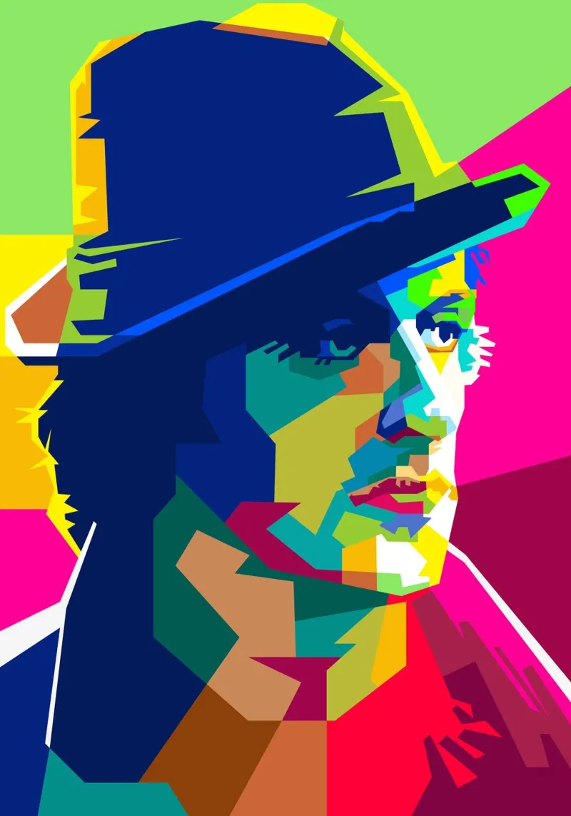Sylvester Stallone Attore cinematografico Arte WPAP poster con telaio in legno da Artkreator