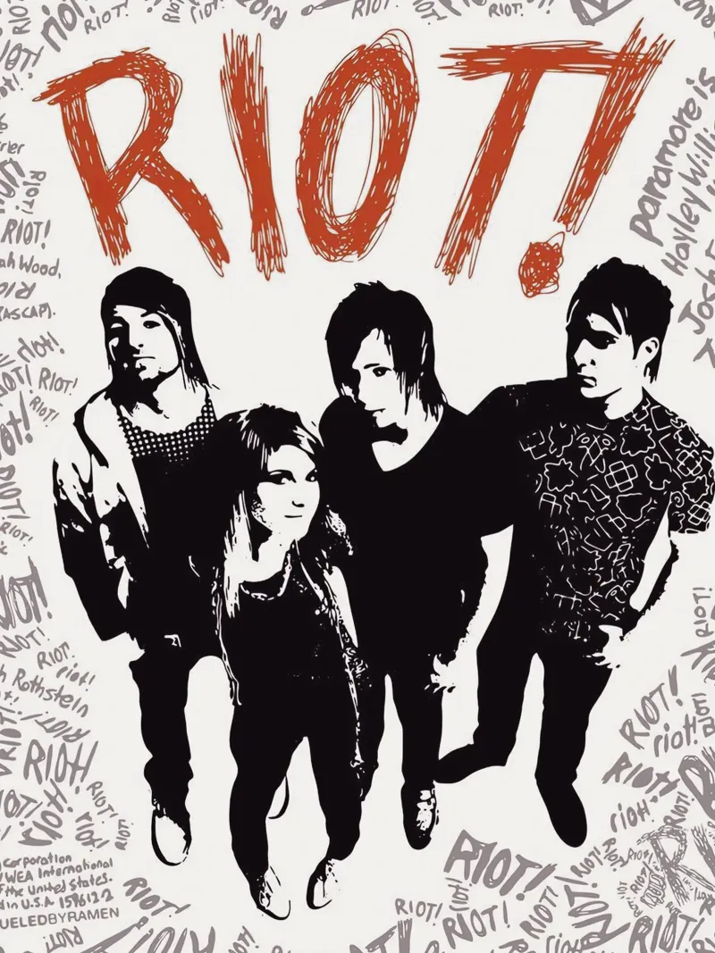 Paramore Riot poster con telaio in alluminio da Musadad Shop