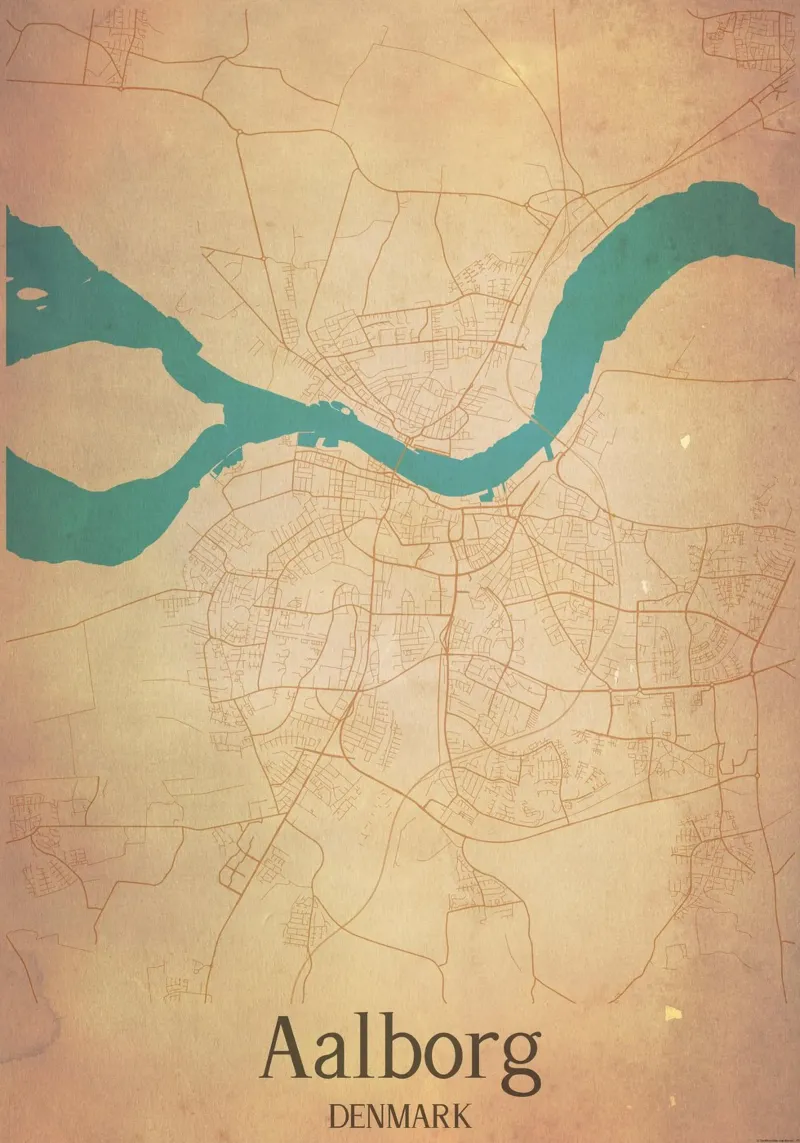 Aalborg DENMARK poster da WorldPrint