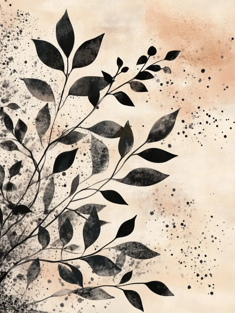 Shadowed Branches canvas with Floater frame by Seed & Signal
