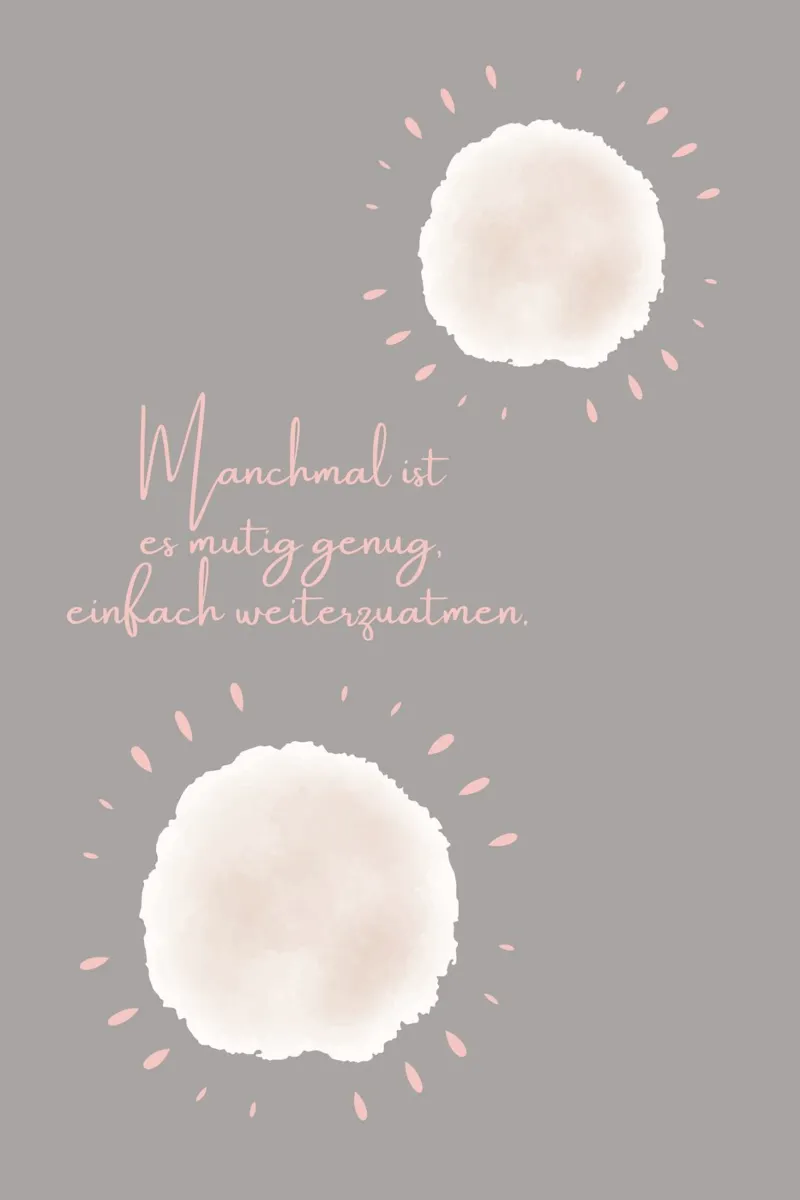 Manchmal ist es mutig... poster con telaio in plastica da AESTHETIC VIBES by Isabel