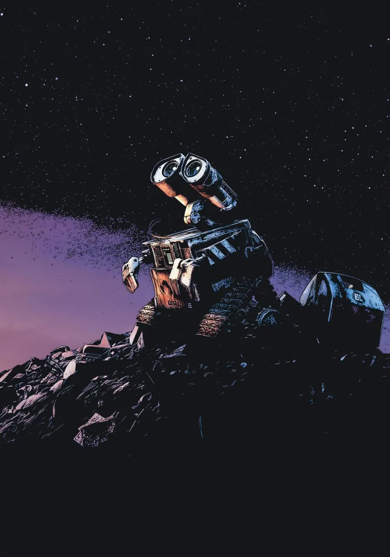 Robot da parete E poster con telaio in plastica da Ad Nna Rock
