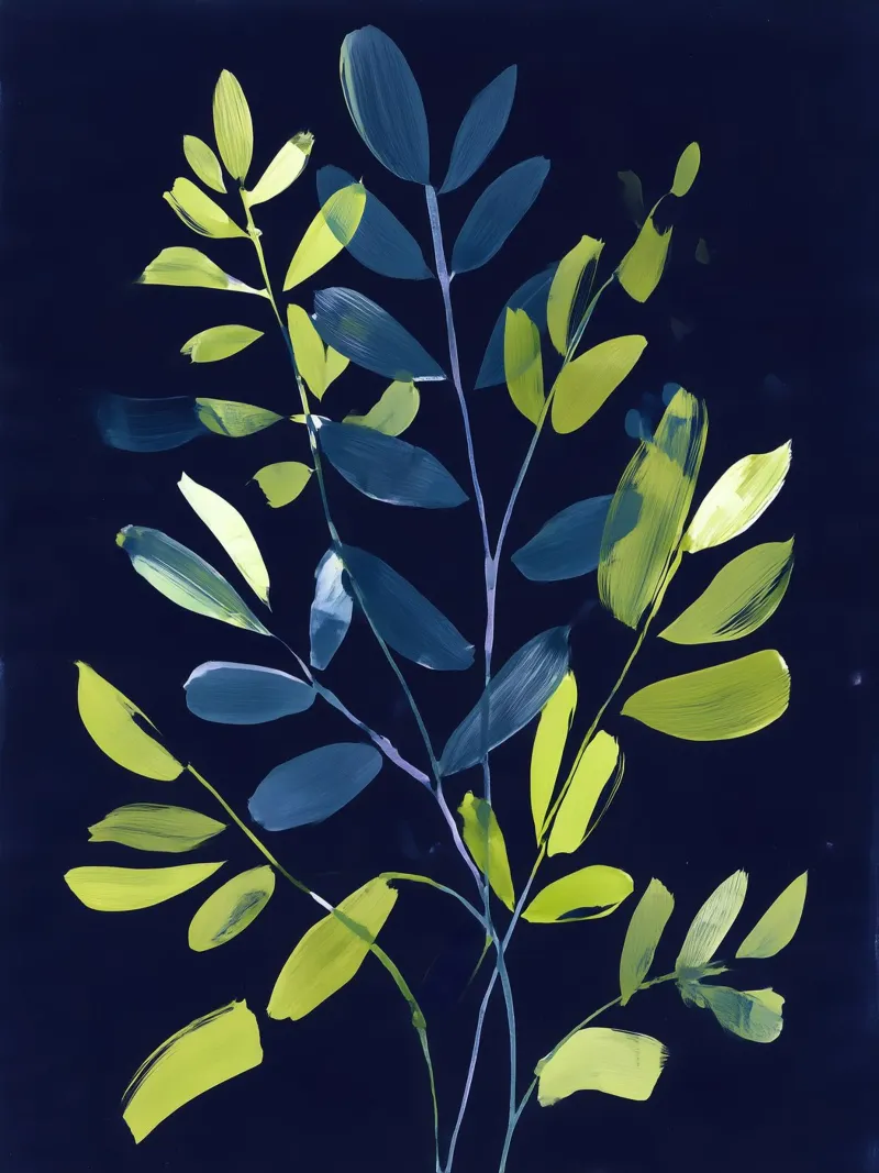 Verde Celeste poster con telaio in legno da Seed & Signal