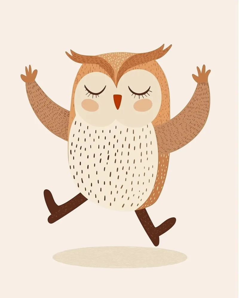 Gufo stravagante poster con telaio in plastica da Happy Littles