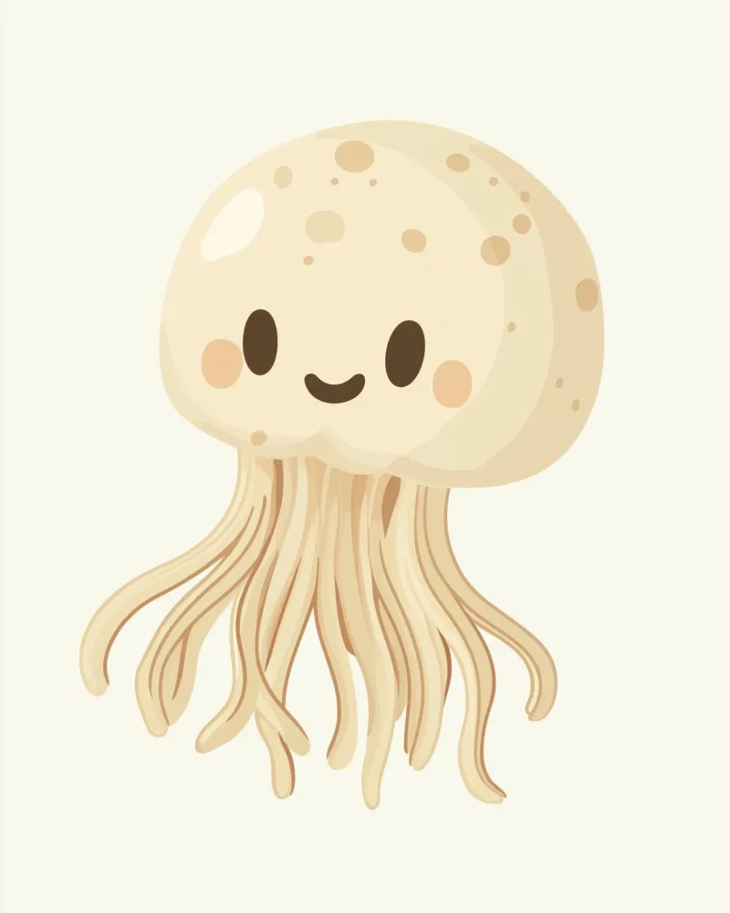 Meduse stravaganti poster con telaio in alluminio da Happy Littles