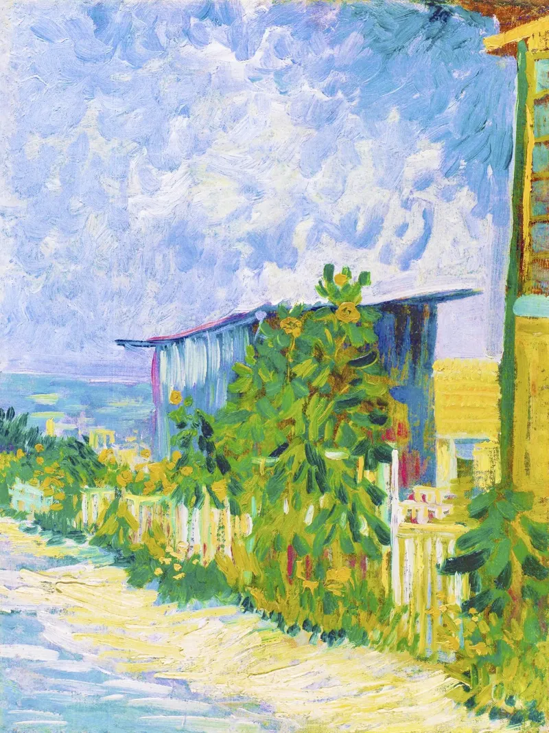 Il rifugio di Vincent van Gogh a Montmartre (1887) poster con telaio in legno da Van Gogh Prints
