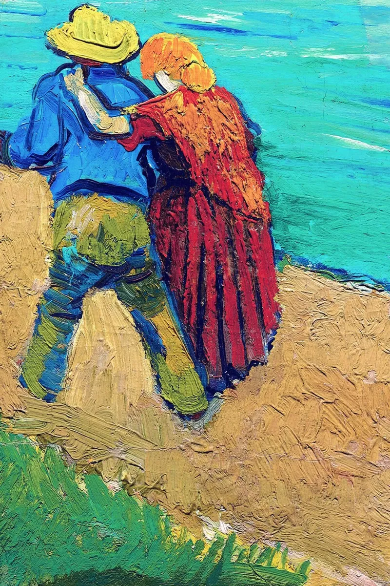 Una coppia di amanti, Arles poster con telaio in plastica da Christopher Soto