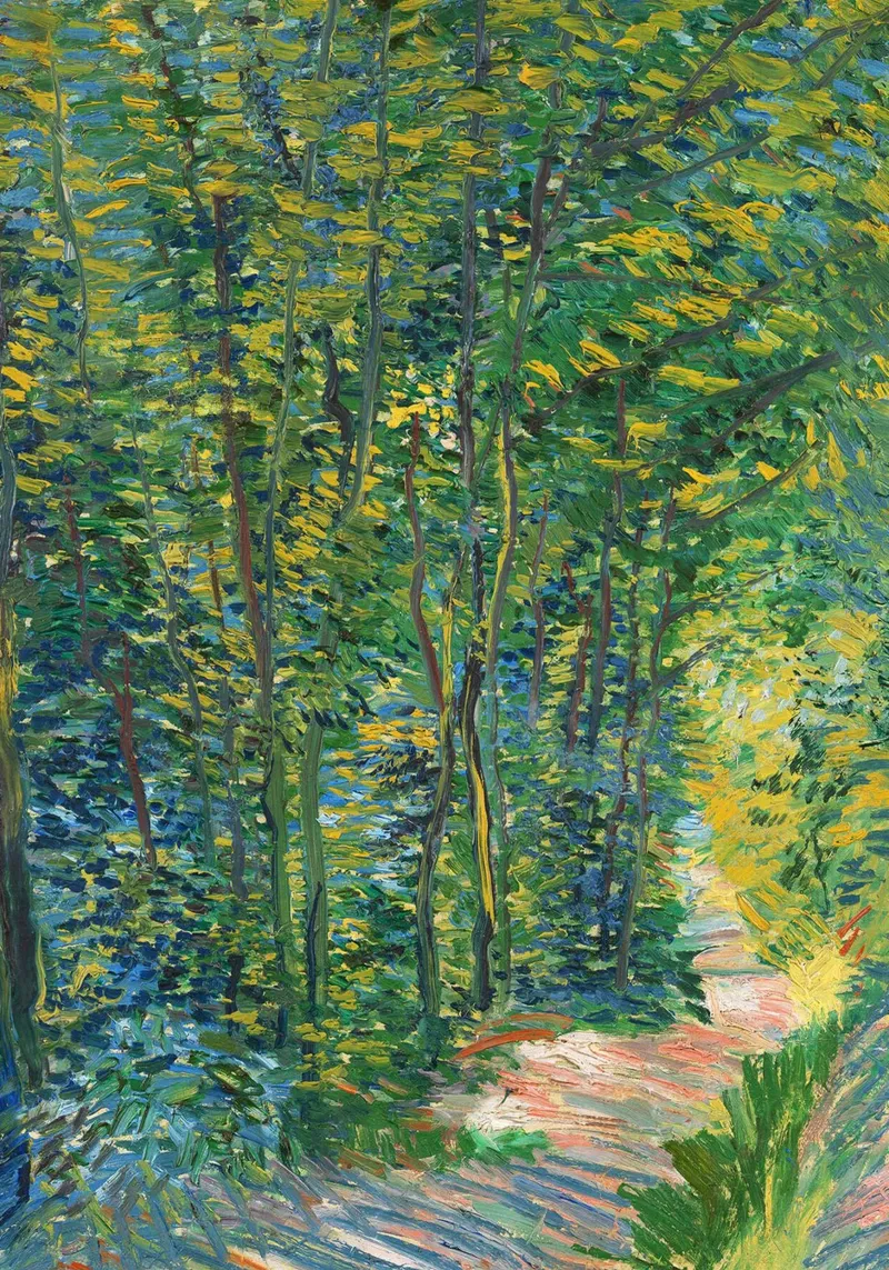 Un sentiero nel bosco, 1887 poster con telaio in legno da Christopher Soto