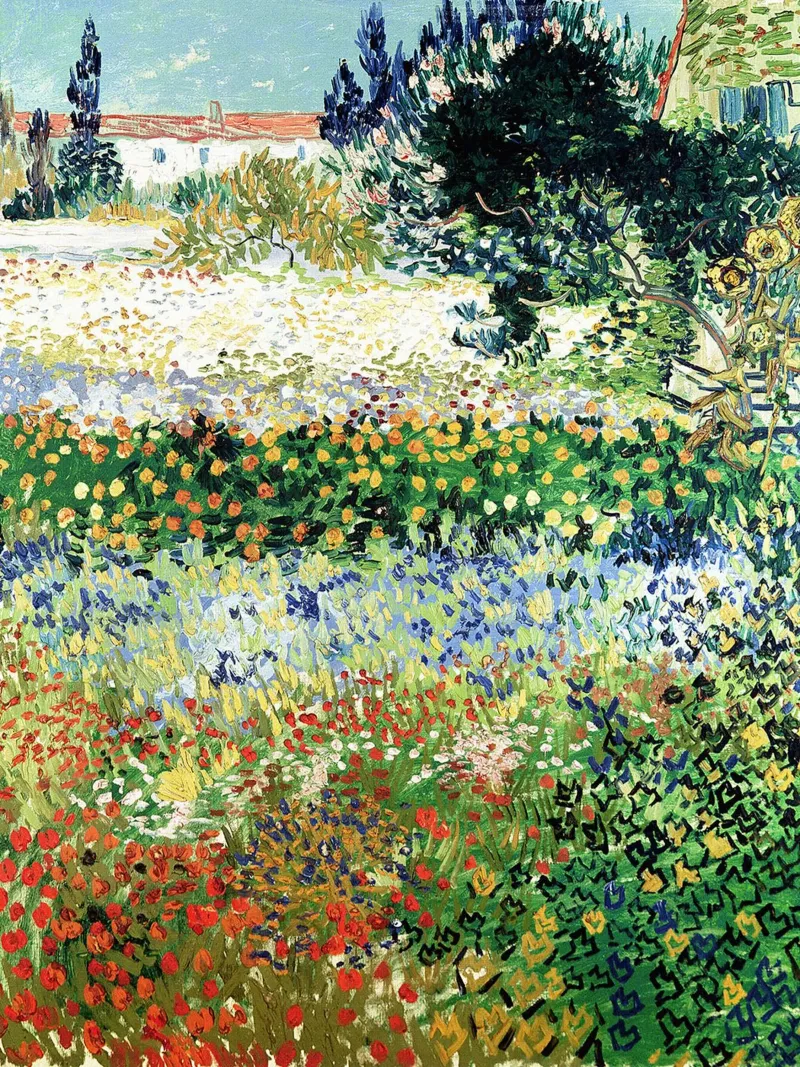 Giardino fiorito, Arles poster con telaio in plastica da Christopher Soto