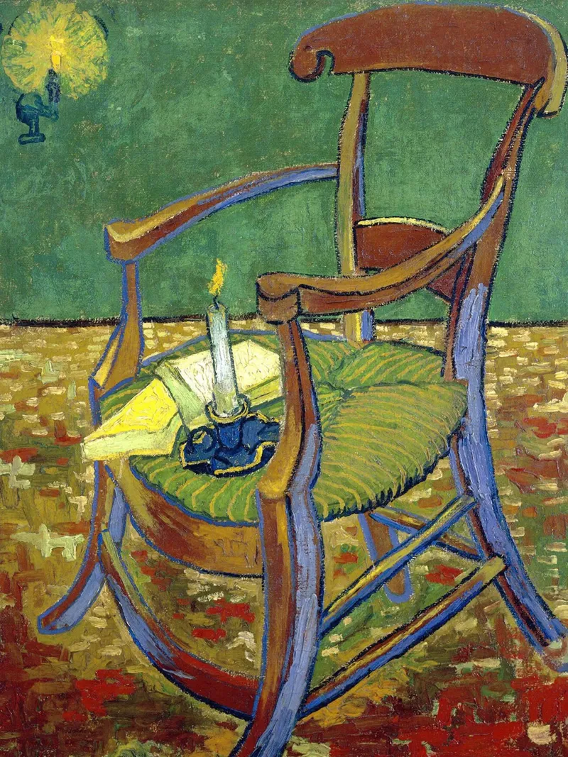 La sedia di Gauguin poster con telaio in legno da Christopher Soto