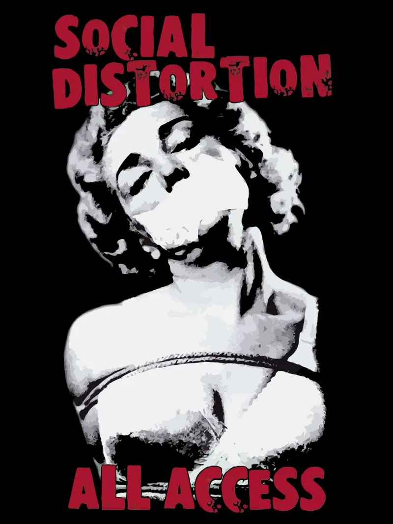 Social Distortion tela con Cornice a cassetta da Musadad Shop