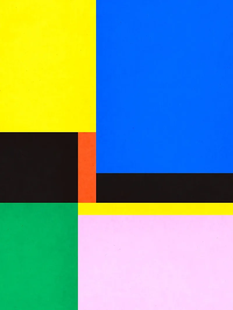 Abstract and conceptual poster with wooden frame by Maria Lang
