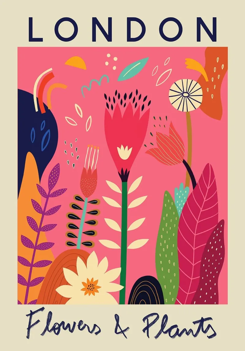 fiori e piante poster con telaio in alluminio da Max Cox