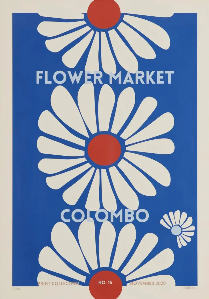 fiore botanico 1 poster con telaio in alluminio da Max Cox