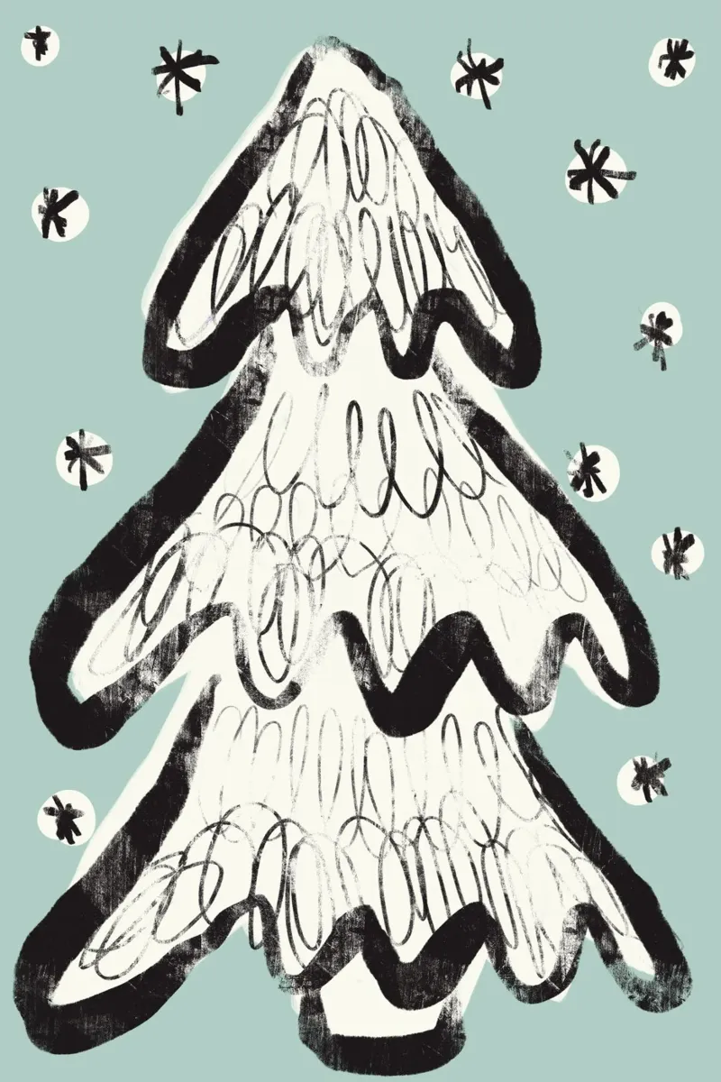Christmas Tree (Mint) alu-dibond by treechild
