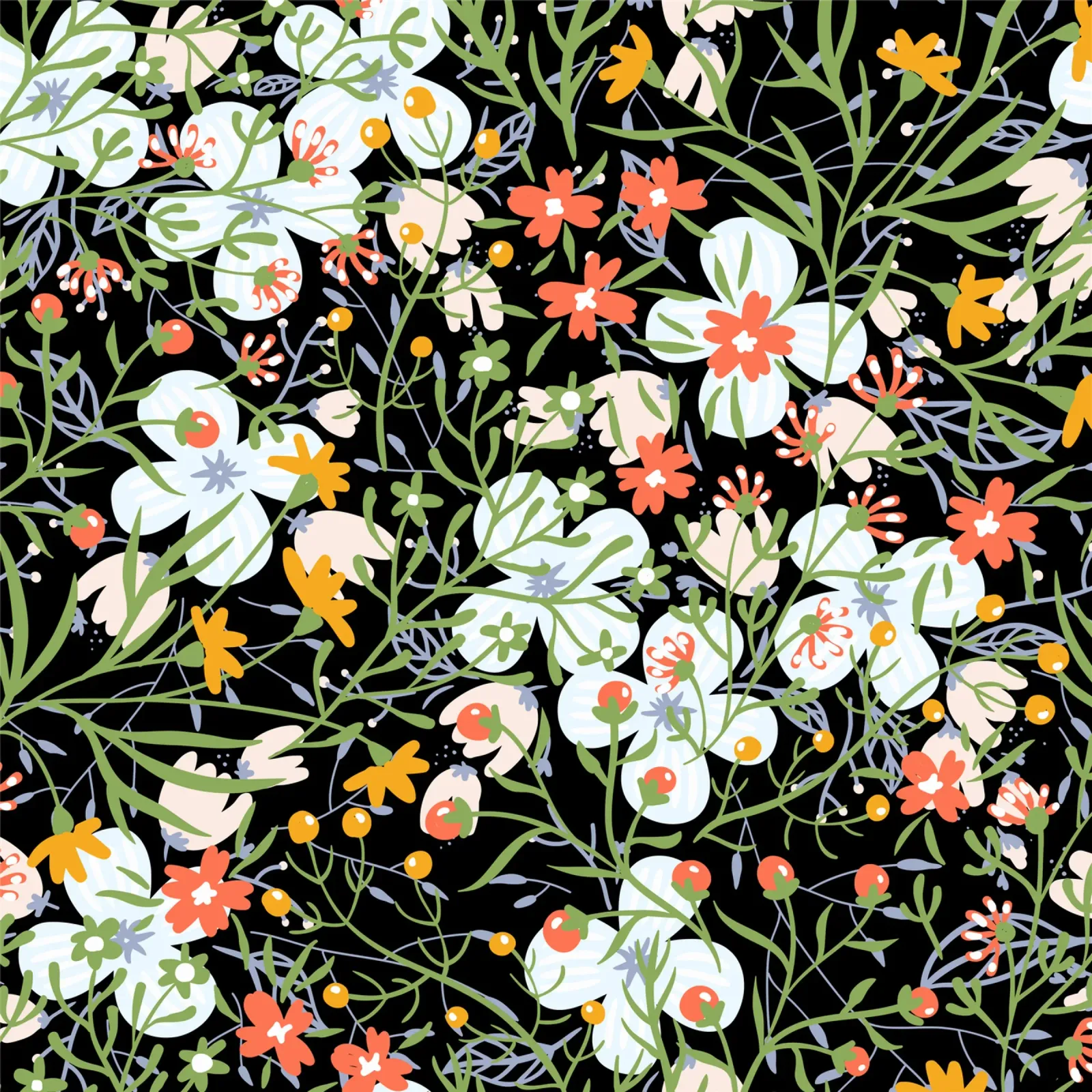 Modello botanico 31 poster con telaio in legno da Little Dean