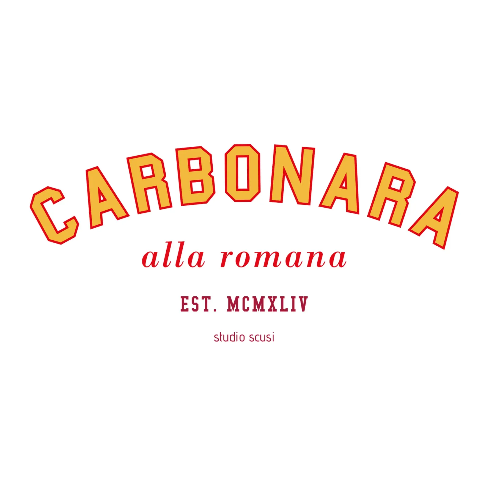 Carbonara - alla romana -  College Design tela con Cornice a cassetta da studio scusi
